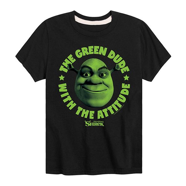 Boys 8-20 Shrek Green Dude Attitude Graphic Tee