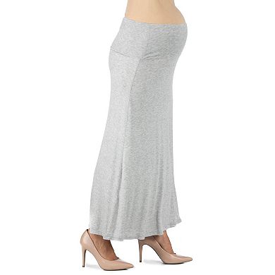 Maternity 24Seven Comfort Elastic Waist Maxi Skirt