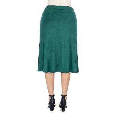 Maternity 24Seven Comfort Apparel A-Line Elastic Waist Skirt