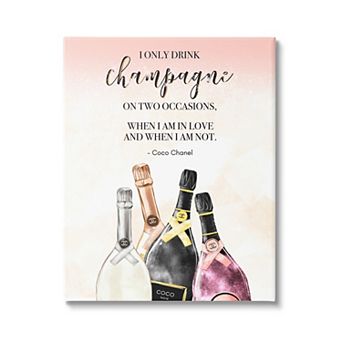 Stupell Home Decor Champagne & Love Canvas Wall Art
