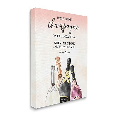 Stupell Home Decor Champagne & Love Canvas Wall Art