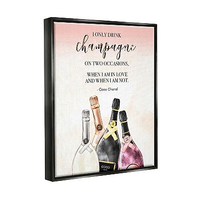 Stupell Home Decor Champagne & Love Framed Wall Art