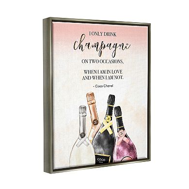 Stupell Home Decor Champagne & Love Framed Wall Art