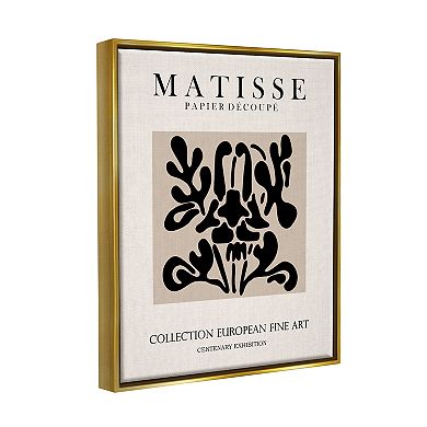 Stupell Home Decor Matisse Black Floral Abstract Framed Wall Art