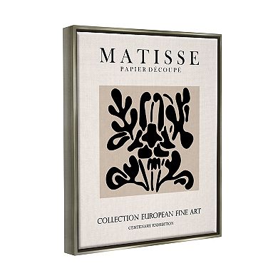 Stupell Home Decor Matisse Black Floral Abstract Framed Wall Art