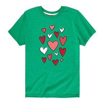 Boys 8-20 Scattered Hearts Graphic Tee