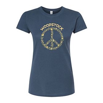 Juniors' Peanuts Woodstock Fitted Graphic Tee