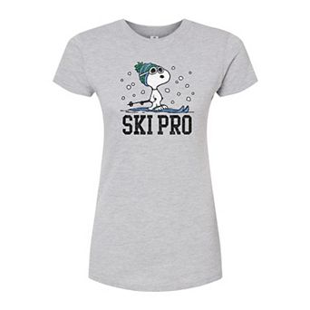Juniors' Peanuts Ski Pro Fitted Graphic Tee