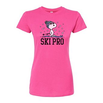 Juniors' Peanuts Ski Pro Fitted Graphic Tee