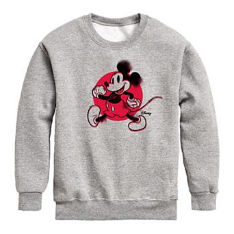 Disney's Mickey Mouse Boys 8-20 Retro Glitch Crew Fleece Sweatshirt