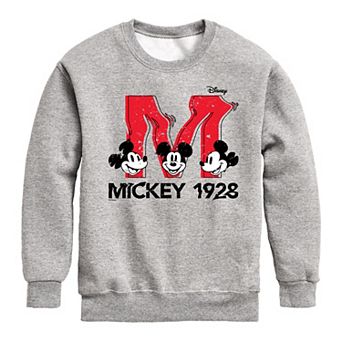 Disney's Mickey Mouse Boys 8-20 1928 Crew Fleece Sweatshirt