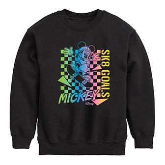 Disney's Mickey Mouse Boys 8-20 Sk8 Goals Crew Fleece Sweatshirt