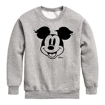 Disney's Mickey Mouse Boys 8-20 Face Glitch Crew Fleece Sweatshirt