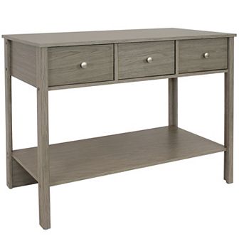 Sunnydaze Classic Entryway Table with Drawers - Thunder Gray - 30 in