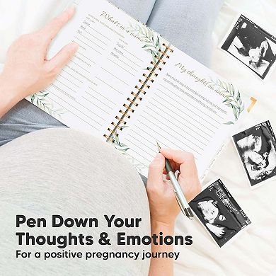 Keababies Inspire Pregnancy Journal Memory Book, 90 Pages Hardcover Pregnancy Book, First Time Moms