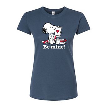 Juniors' Peanuts Snoopy "Be Mine" Valentine's Graphic Tee