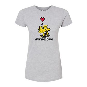 Juniors' Peanuts "True Love" Graphic Tee