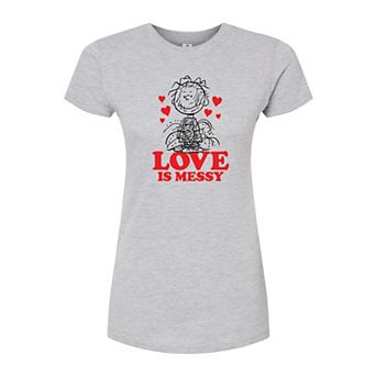 Juniors' Peanuts Pigpen "Love Is Messy" Valentine's Graphic Tee