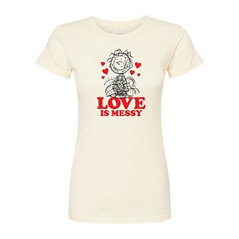 Juniors' Peanuts Pigpen "Love Is Messy" Valentine's Graphic Tee