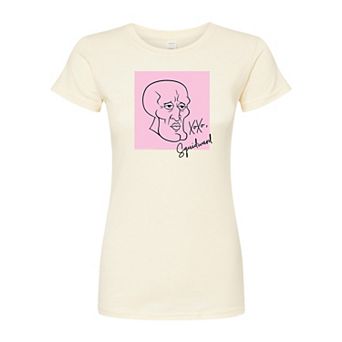 Juniors' SpongeBob "XOXO" Handsome Squidward Fitted Graphic Tee