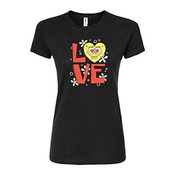 Juniors' Nickelodeon SpongeBob "Love" Fitted Graphic Tee