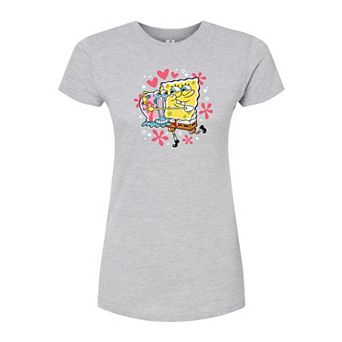 Juniors' Nickelodeon SpongeBob Gary Hug Fitted Graphic Tee