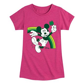 Disney's Mickey Mouse Girls 7-16 Green Rainbow Graphic Tee