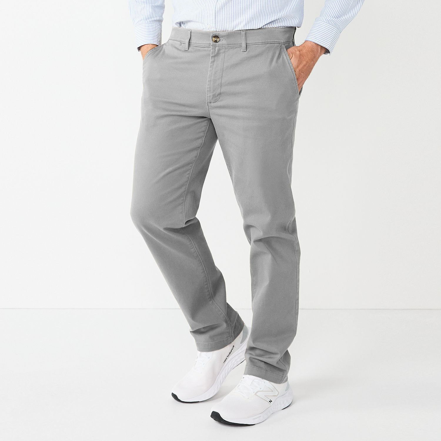 Мужские брюки-чинос Sonoma Goods For Life Flexwear прямого кроя, цвет: Alloy