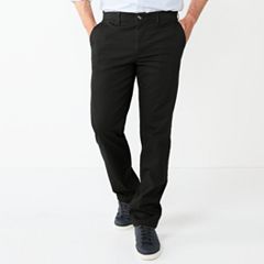 Mens Black Straight Pants - Bottoms, Clothing