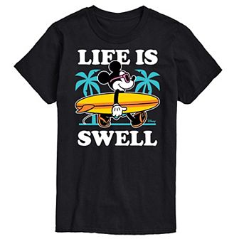 Disney's Mickey Mouse Big & Tall Life Is Swell Graphic Tee