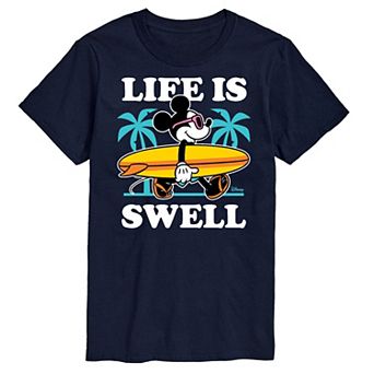 Disney's Mickey Mouse Big & Tall Life Is Swell Graphic Tee