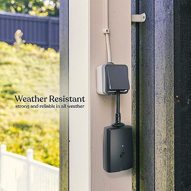 Brightech Smart Wi-fi Dual-socket Oudoor Plug With App Control, Timer, And Dimmer
