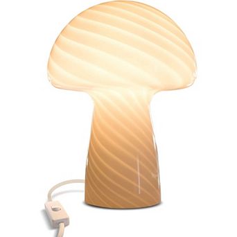 Brightech Mushroom 13" Modern Frosted Glass Led Table Lamp