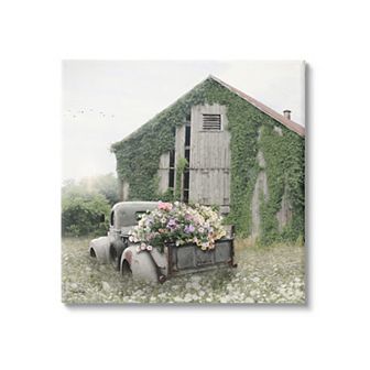 Stupell Home Decor Green Barn Truck Canvas Wall Art