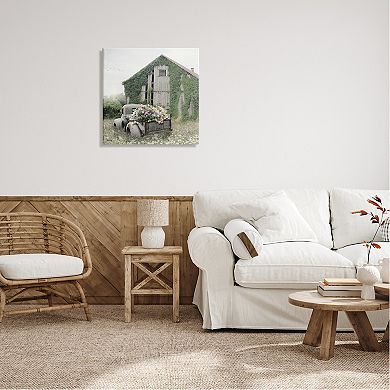 Stupell Home Decor Green Barn Truck Canvas Wall Art