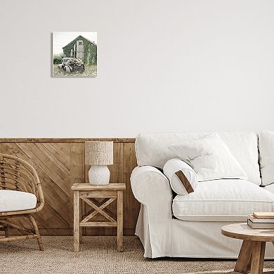 Stupell Home Decor Green Barn Truck Plaque Wall Art