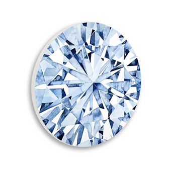 Stupell Home Decor Abstract Blue Diamond Plaque Wall Art