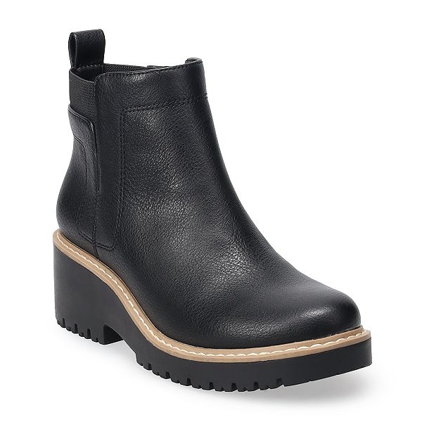 Sonoma Goods For Life® Hadley Women's Wedge Ankle Boots Onyx (6