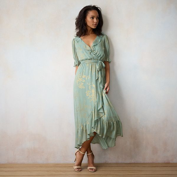 Women's LC Lauren Conrad High Low Wrap Maxi Dress