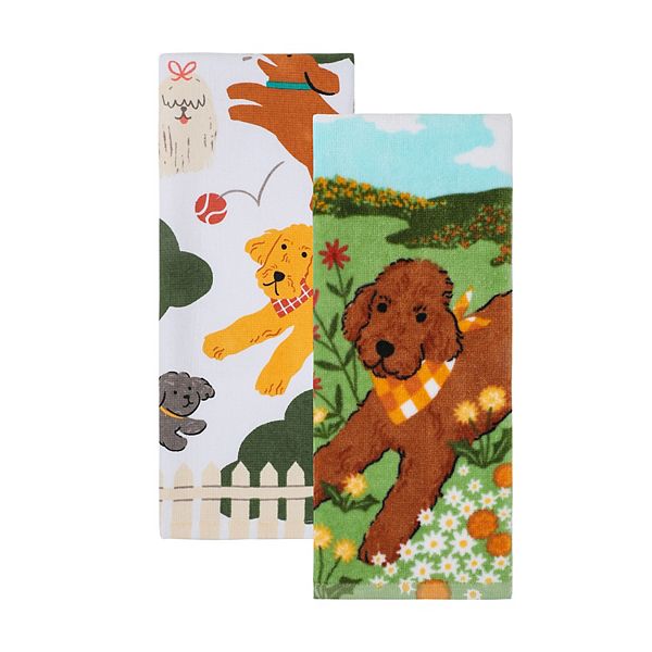 Puppington Dog Kitchen Towels - Thanksgiving Kitchen Towels - Fall Decor Dog Lover Gifts - Dog Thanksgiving Decor Dish Towels - Thanksgiving Tea