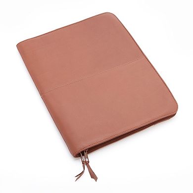 Royce Leather Executive Zip-Around Padfolio