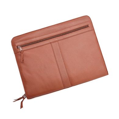 Royce Leather Executive Zip-Around Padfolio