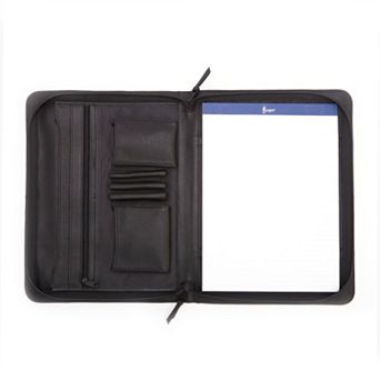 Royce Leather Executive Zip-Around Padfolio