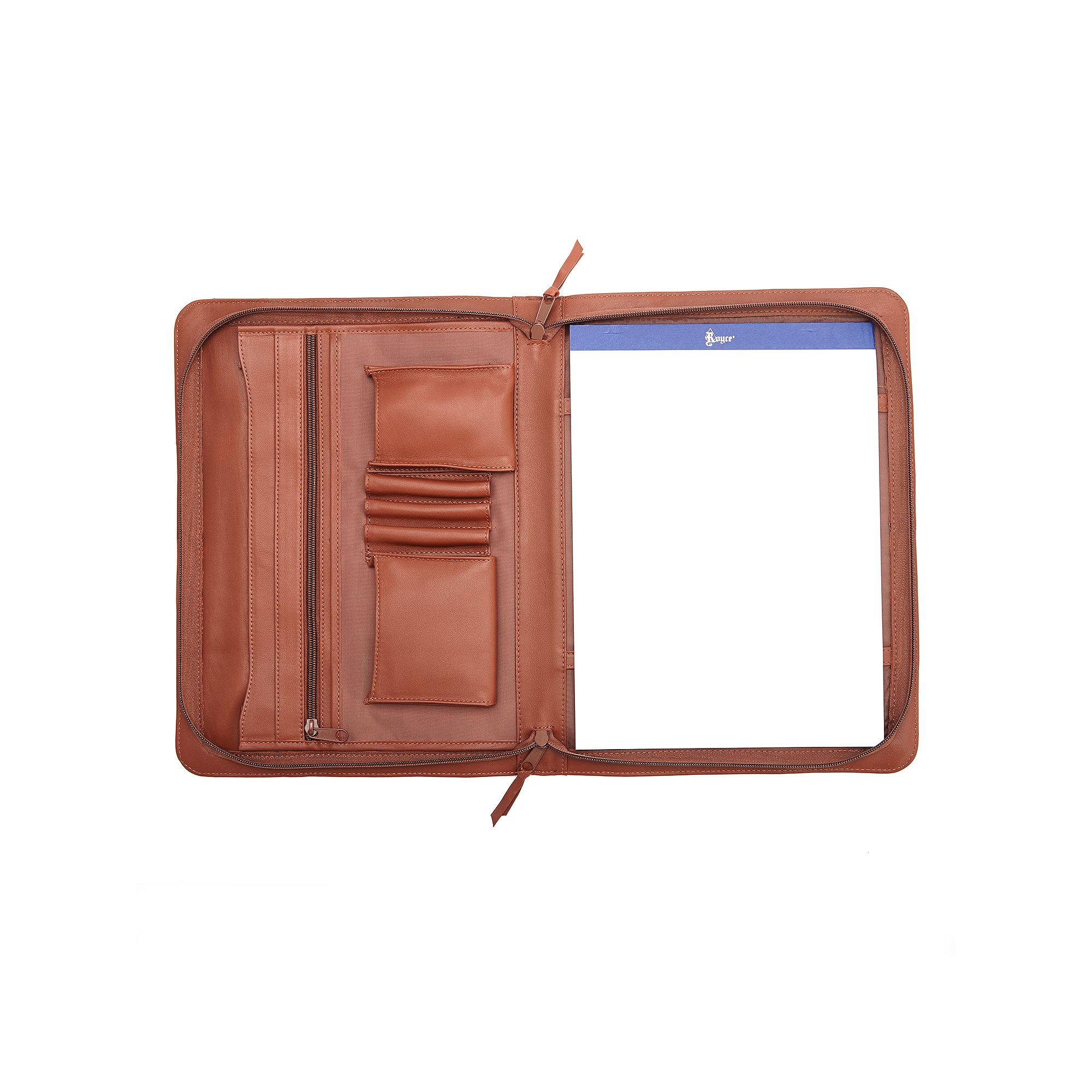 Royce Leather Executive Zip-Around Padfolio