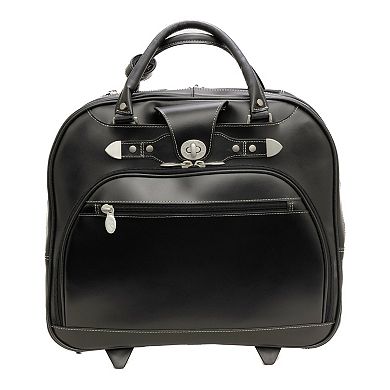 McKleinUSA Redwood 15-Inch Leather Wheeled Briefcase