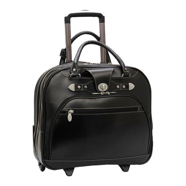 McKlein Redwood 15-Inch Leather Wheeled Briefcase
