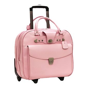 McKleinUSA Denali 15-Inch Leather Wheeled Laptop Briefcase