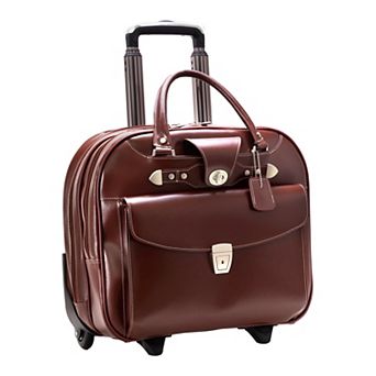 McKleinUSA Denali 15-Inch Leather Wheeled Laptop Briefcase