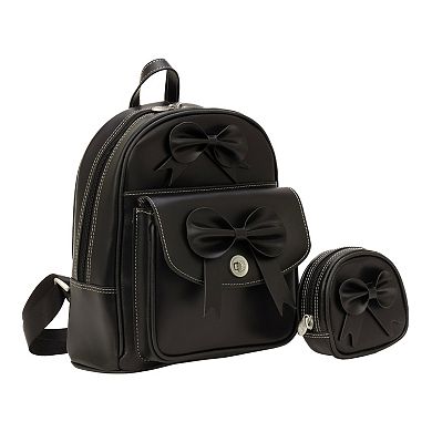 McKlein Acadia Leather Mini Bow Backpack