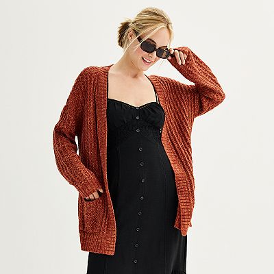 Juniors SO Open Front Cardigan